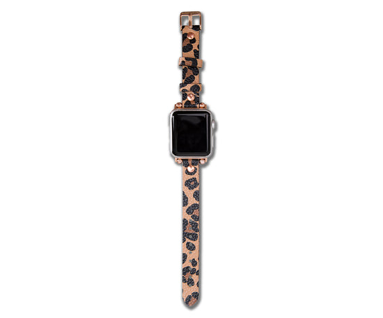 Beaded Leather Apple Watch Band