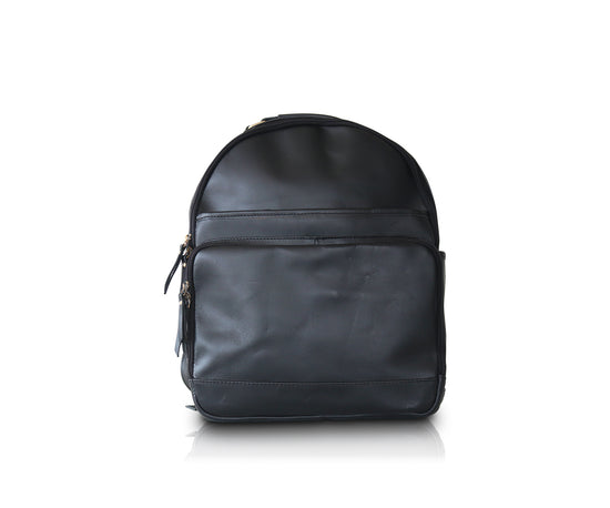 Load image into Gallery viewer, Leather Backpack w/ Laptop Compartment | Black
