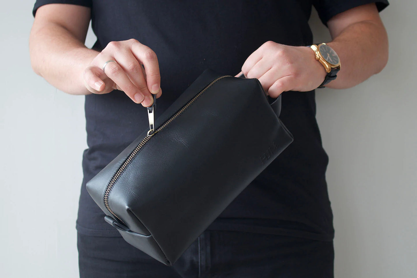Personalized Groomsmen Gifts Dopp Bag | Black