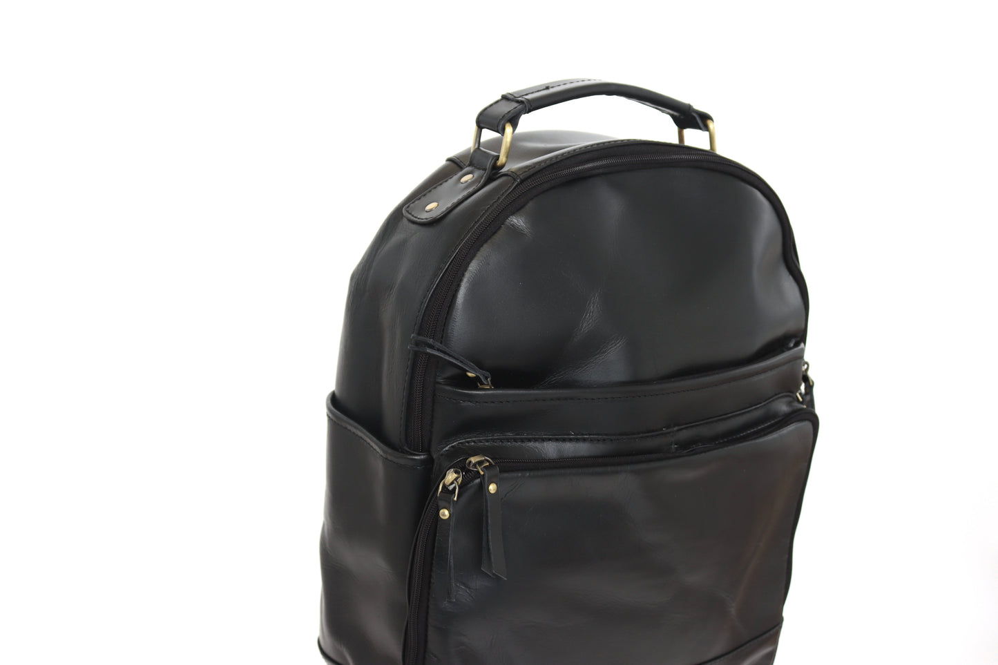Load image into Gallery viewer, Leather Backpack w/ Laptop Compartment | Black
