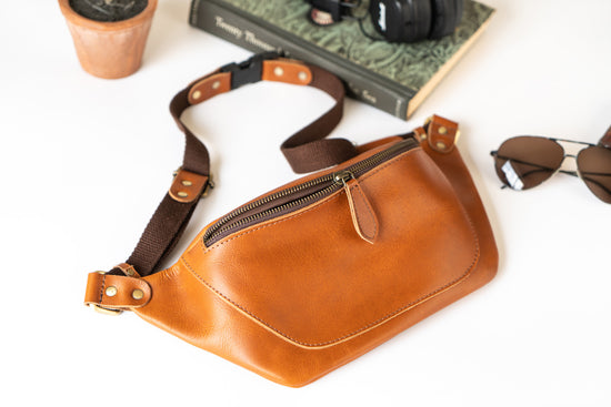 Leather Belt Bag | Light Brown
