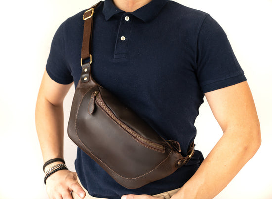 Leather Belt Bag | Dark Brown