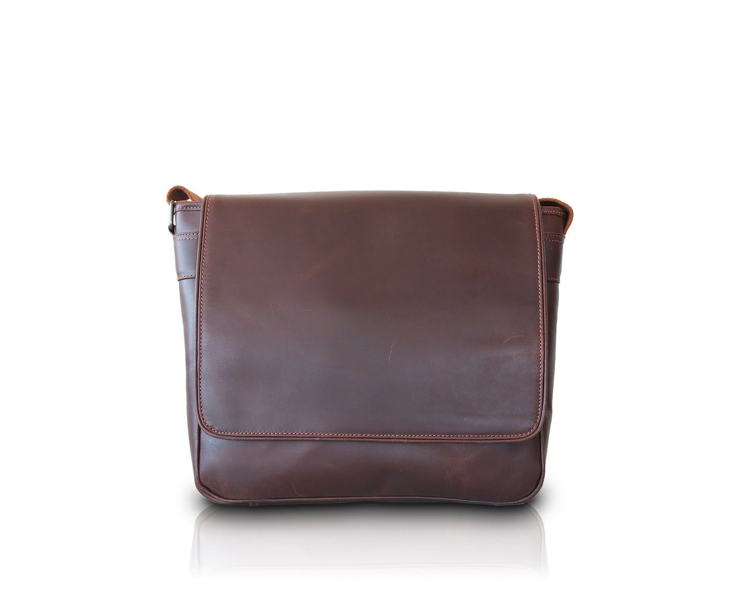 Leather Messenger Briefcase | Dark Brown