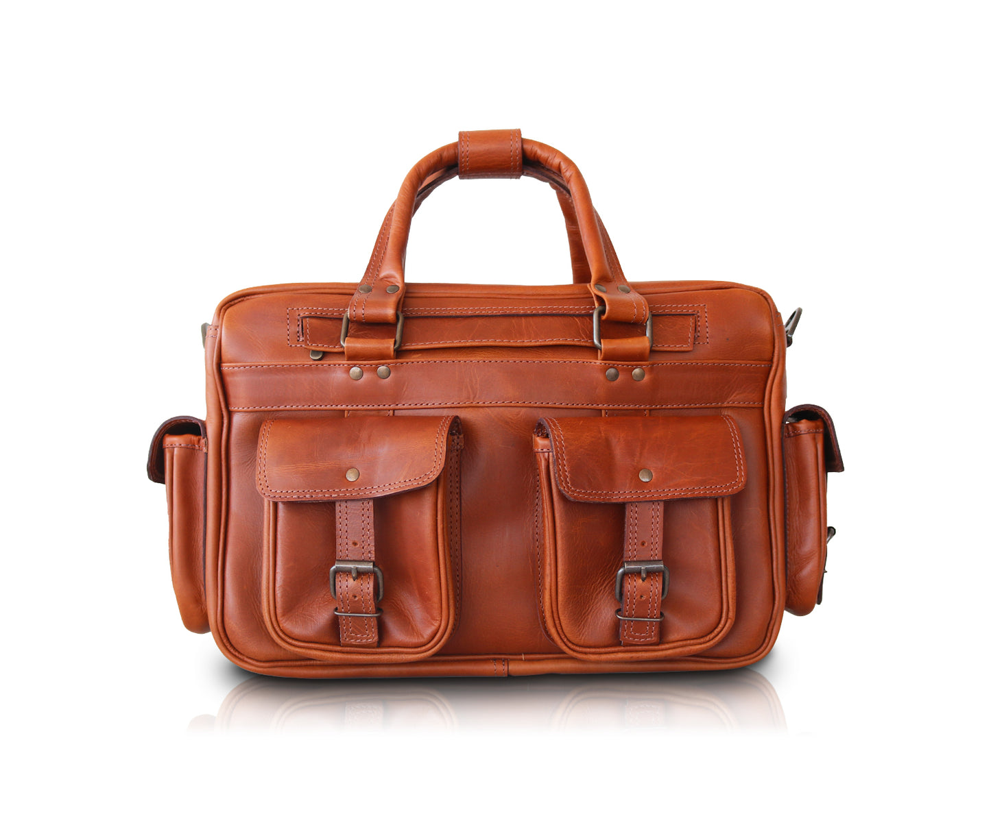 Leather Pilot Briefcase | Light Brown