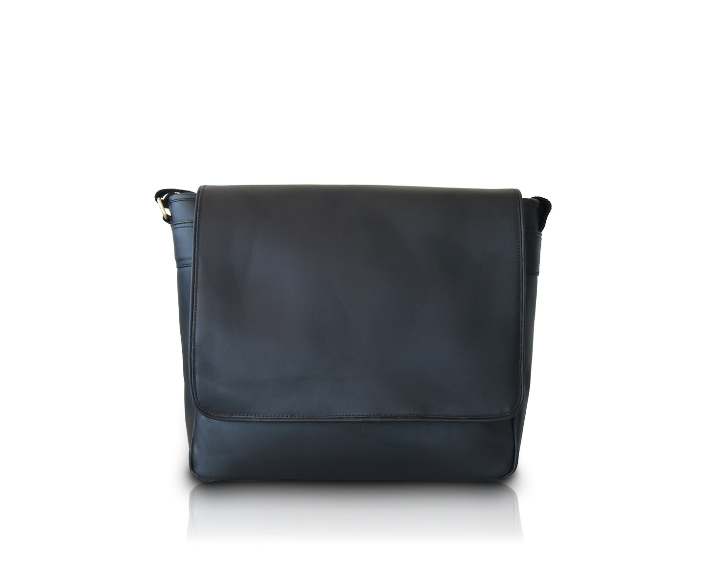 Load image into Gallery viewer, Leather Messenger Bag | Black
