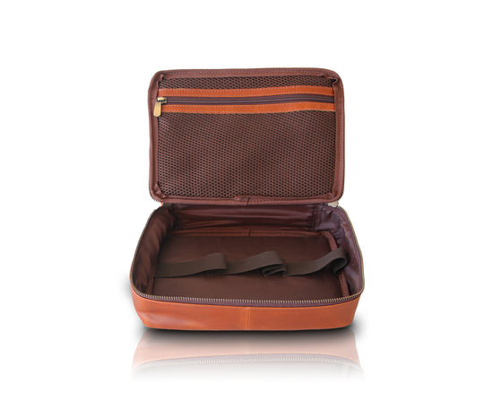 Leather Travel Organizer Bag | Light Brown