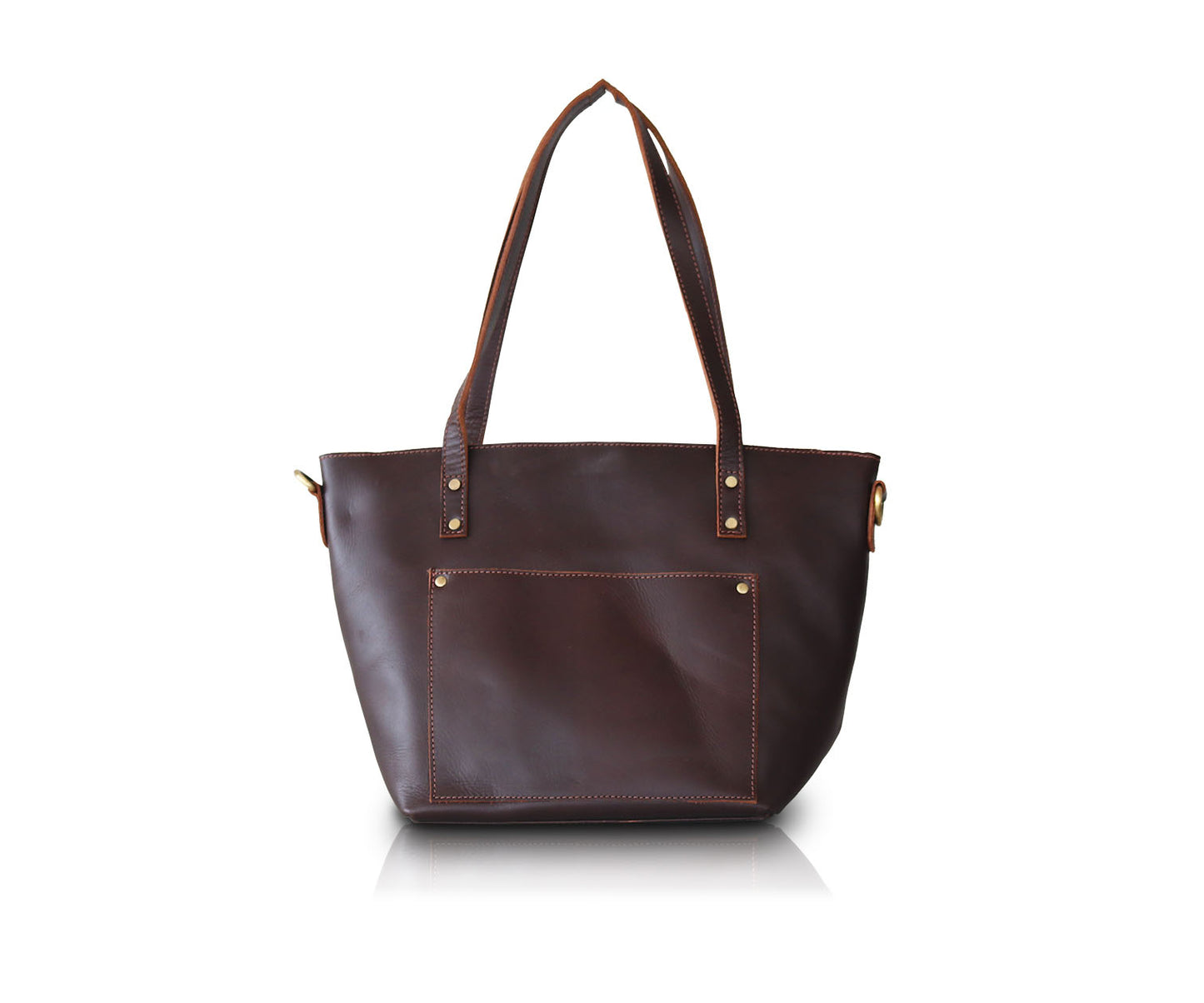 Leather Tote Bag | Dark Brown