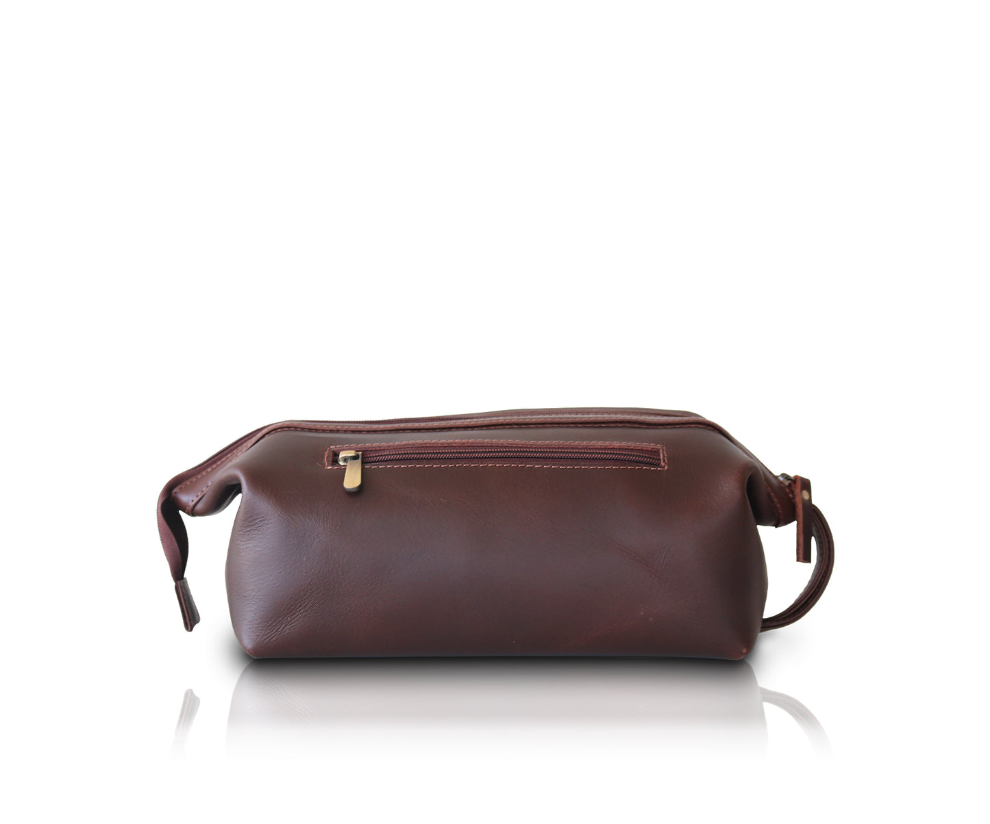 Leather Wire Toiletry Bag | Dark Brown